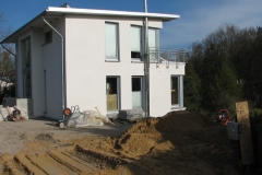 Pultdachhaus Bau